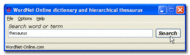 WordNet-Online dictionary screenshot